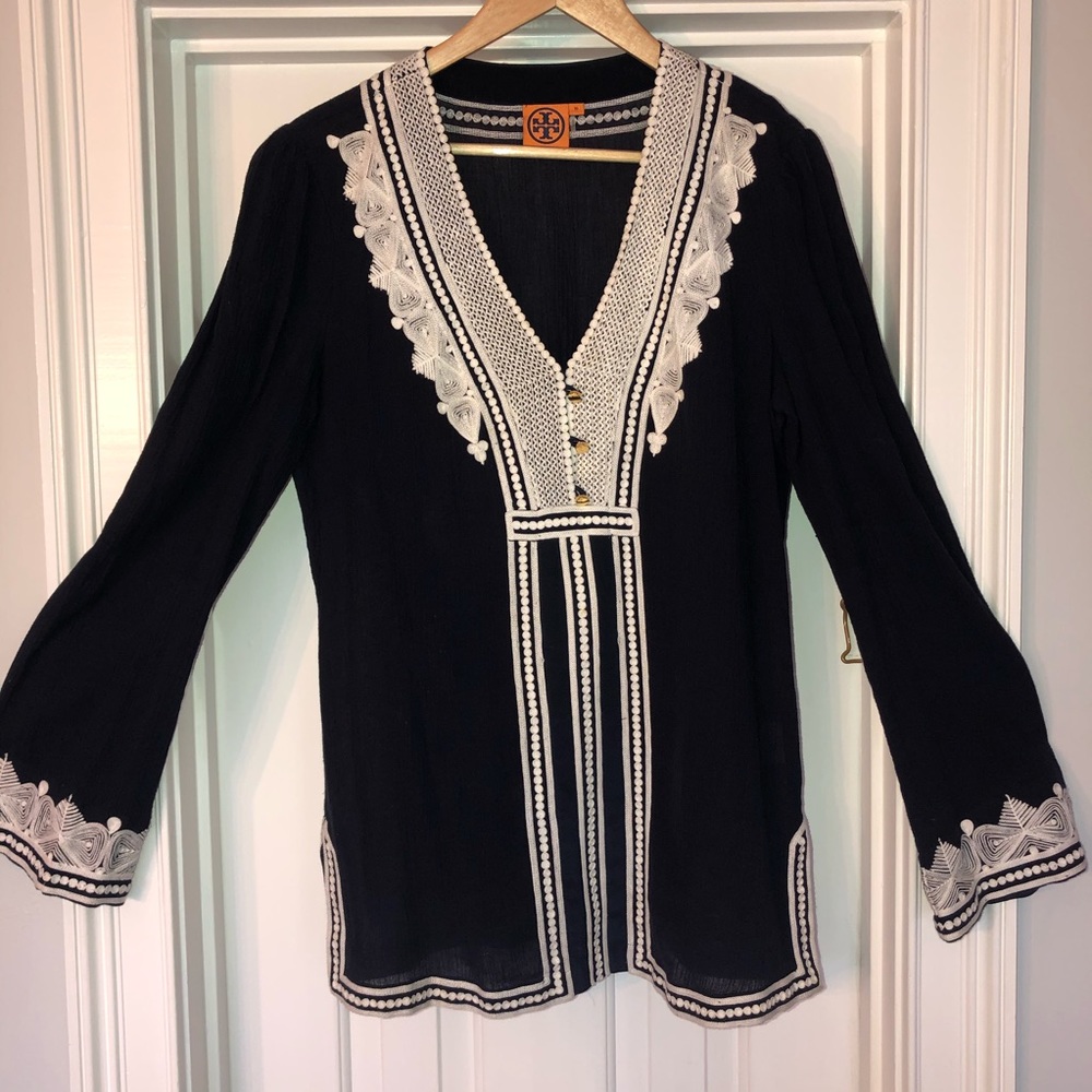 Tory Burch Aleksi Embroidered Tunic
